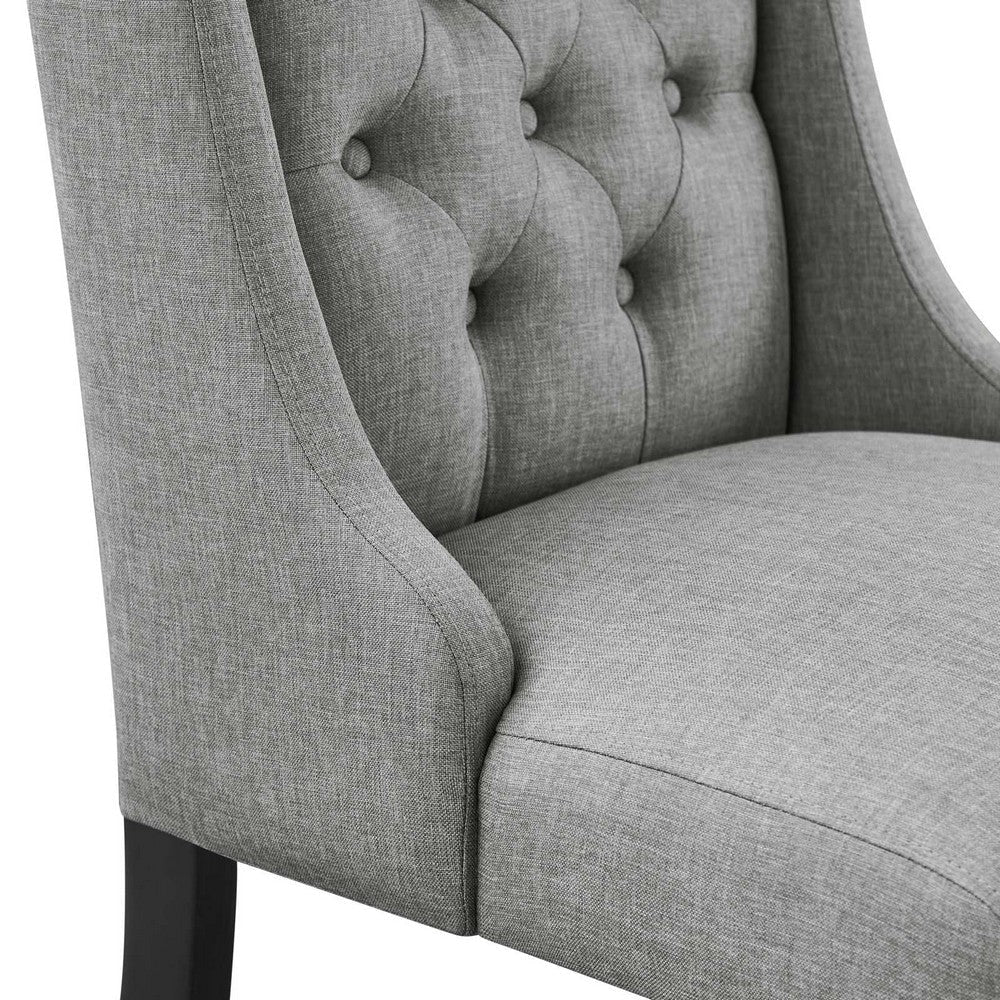 Baronet Button Tufted Fabric Dining Chair - No Shipping Charges MDY-EEI-2235-LGR