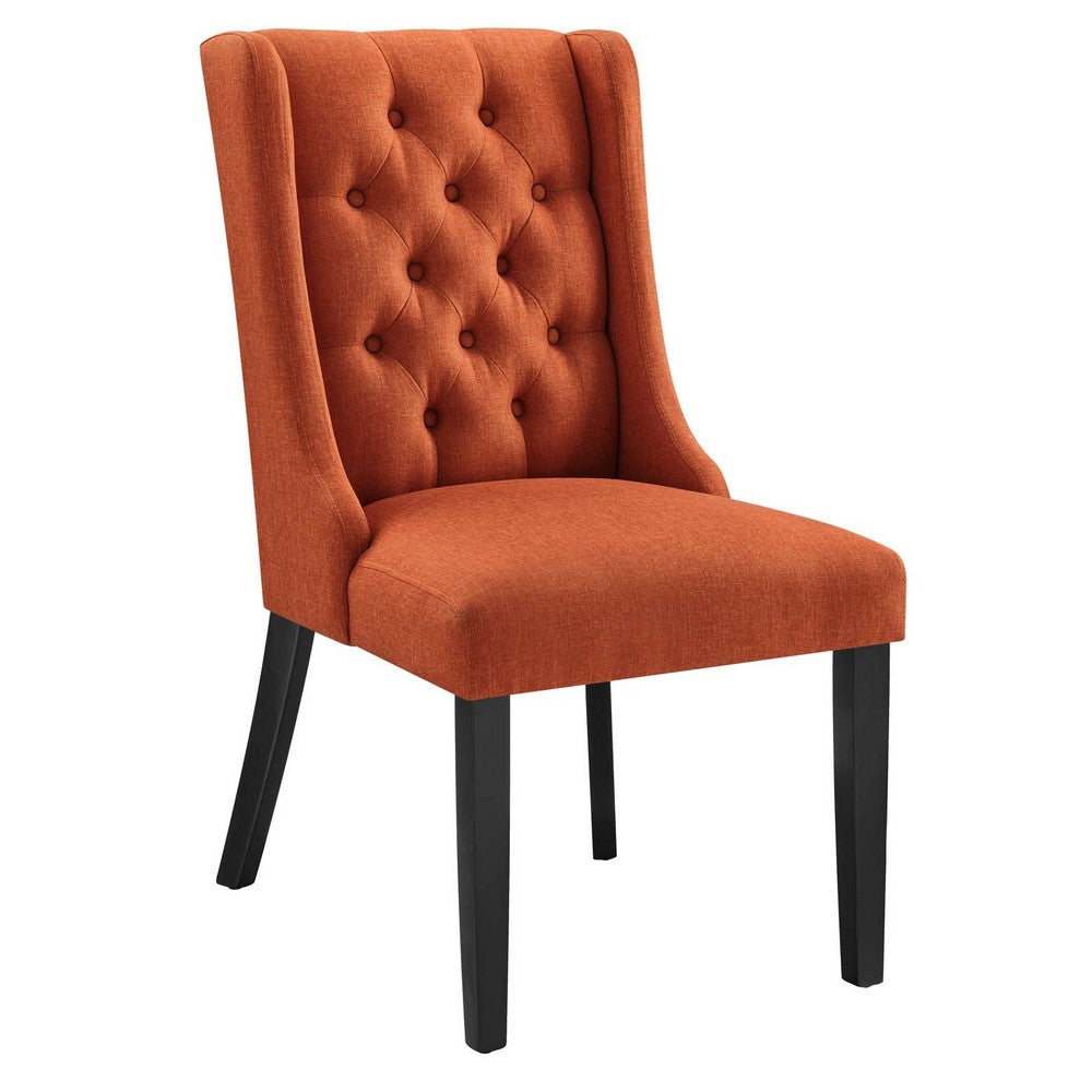 Baronet Button Tufted Fabric Dining Chair  - No Shipping Charges
