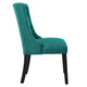 Modway Baronet Button Tufted Fabric One Dining Chair Teal MDY-EEI-2235-TEA