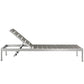 Silver Gray Shore Outdoor Patio Aluminum Chaise - No Shipping Charges