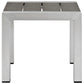 Silver Gray Shore Outdoor Patio Aluminum Side Table - No Shipping Charges