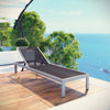 Silver Black Shore Outdoor Patio Aluminum Chaise - No Shipping Charges