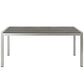 Silver Gray Shore Outdoor Patio Aluminum Dining Table - No Shipping Charges