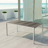 Silver Gray Shore Outdoor Patio Aluminum Dining Table - No Shipping Charges