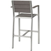 Silver Gray Shore Outdoor Patio Aluminum Bar Stool - No Shipping Charges MDY-EEI-2254-SLV-GRY