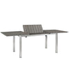 Shore Outdoor Patio Aluminum Dining Table by Modway| Silver Gray