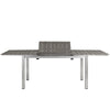 Shore Outdoor Patio Aluminum Dining Table by Modway| Silver Gray