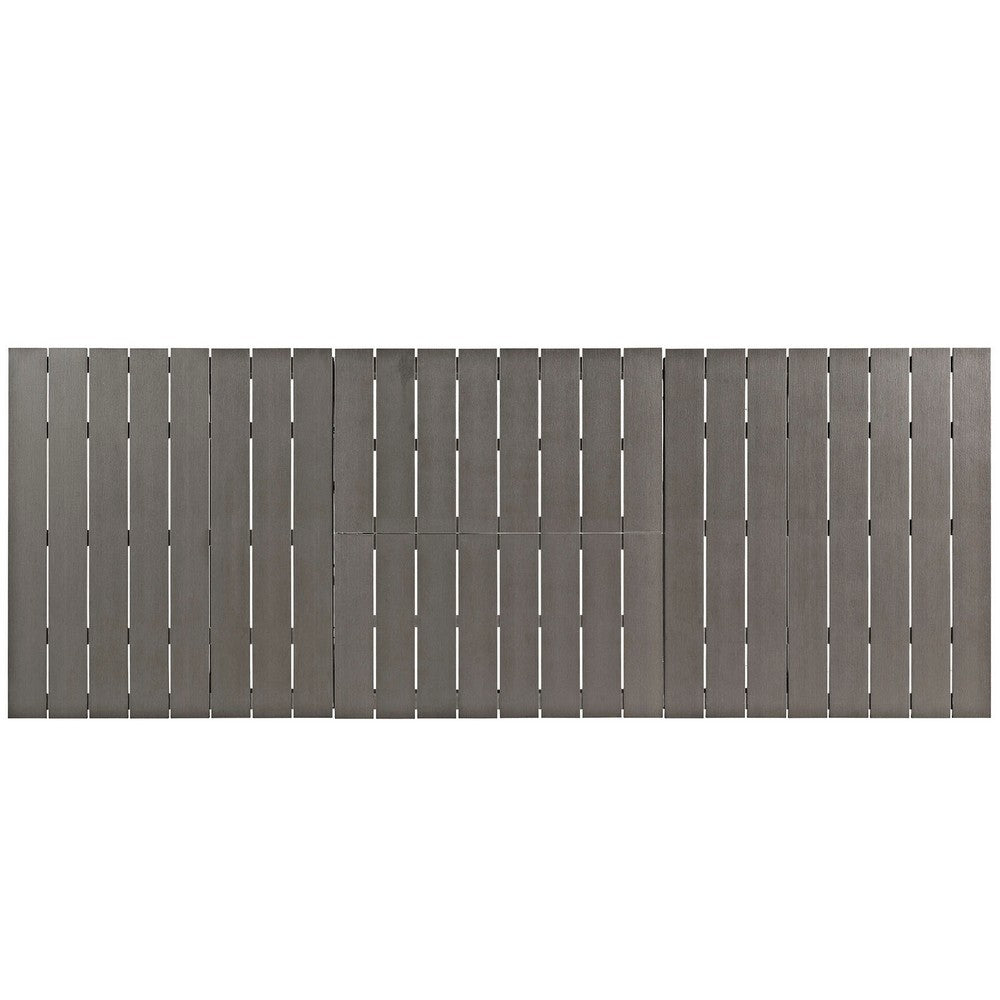 Shore Outdoor Patio Aluminum Dining Table by Modway| Silver Gray