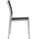 Shore Outdoor Patio Aluminum Side Chair by Modway| Silver Black