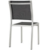 Shore Outdoor Patio Aluminum Side Chair by Modway| Silver Black