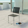 Silver Black Shore Outdoor Patio Aluminum Side Chair - No Shipping Charges