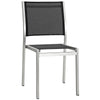 Shore Outdoor Patio Aluminum Side Chair by Modway| Silver Black