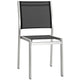 Shore Outdoor Patio Aluminum Side Chair by Modway| Silver Black
