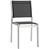 Silver Black Shore Outdoor Patio Aluminum Side Chair - No Shipping Charges