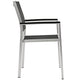 Shore Outdoor Patio Aluminum Dining Chair by Modway| Silver Black