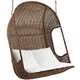 Vantage Outdoor Patio Swing Chair With Stand by Modway| Brown White