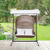 Vantage Outdoor Patio Swing Chair With Stand by Modway| Brown White