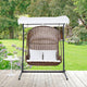 Vantage Outdoor Patio Swing Chair With Stand by Modway| Brown White