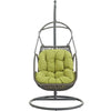Modway Arbor Wicker Rattan Outdoor Patio Porch Lounge Hanging Swing Chair Set with Stand in Peridot MDY-EEI-2279-PER-SET