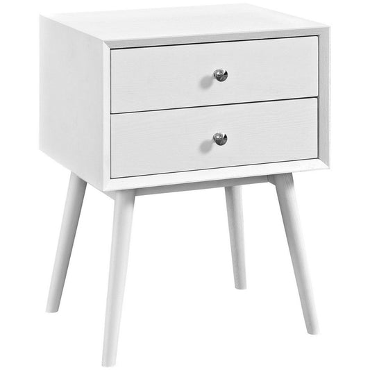 Modway Dispatch Nightstand, White, Twin