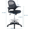 Advance Drafting Chair Black - No Shipping Charges MDY-EEI-2290-BLK