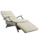 Envisage Chaise Outdoor Patio Wicker Rattan Lounge Chair by Modway| Light Gray Beige