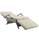 Envisage Chaise Outdoor Patio Wicker Rattan Lounge Chair by Modway| Light Gray Beige