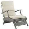 Envisage Chaise Outdoor Patio Wicker Rattan Lounge Chair by Modway| Light Gray Beige