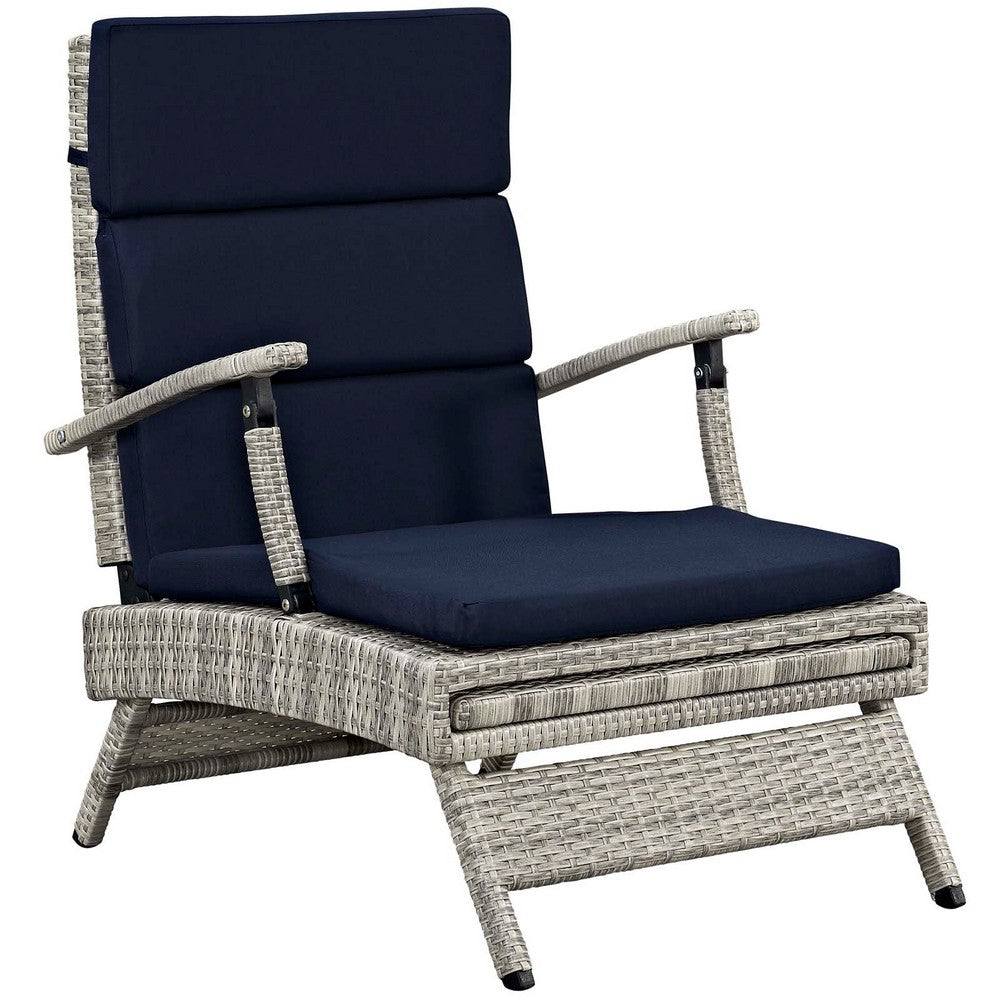 Envisage Chaise Outdoor Patio Wicker Rattan Lounge Chair - No Shipping Charges