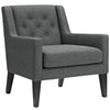 Earnest Upholstered Fabric Armchair, Gray - No Shipping Charges