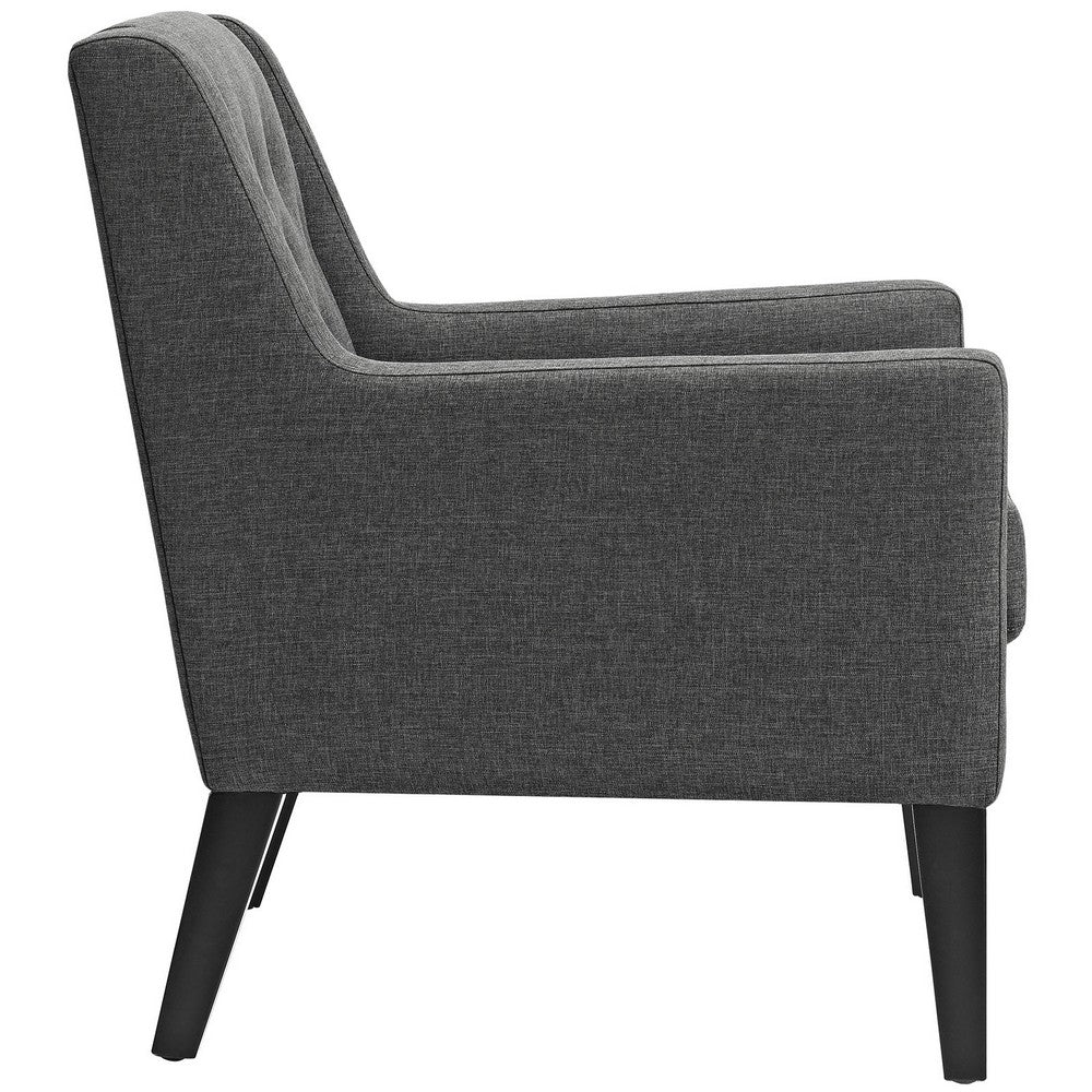 Earnest Upholstered Fabric Armchair, Gray - No Shipping Charges