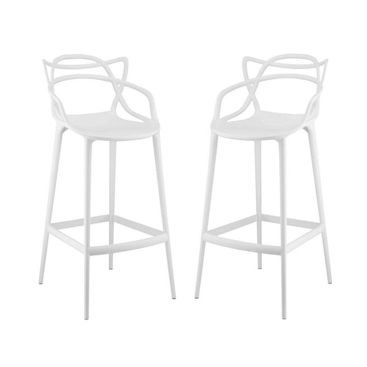 Modway Entangled Bar Stool (Set of 2), White