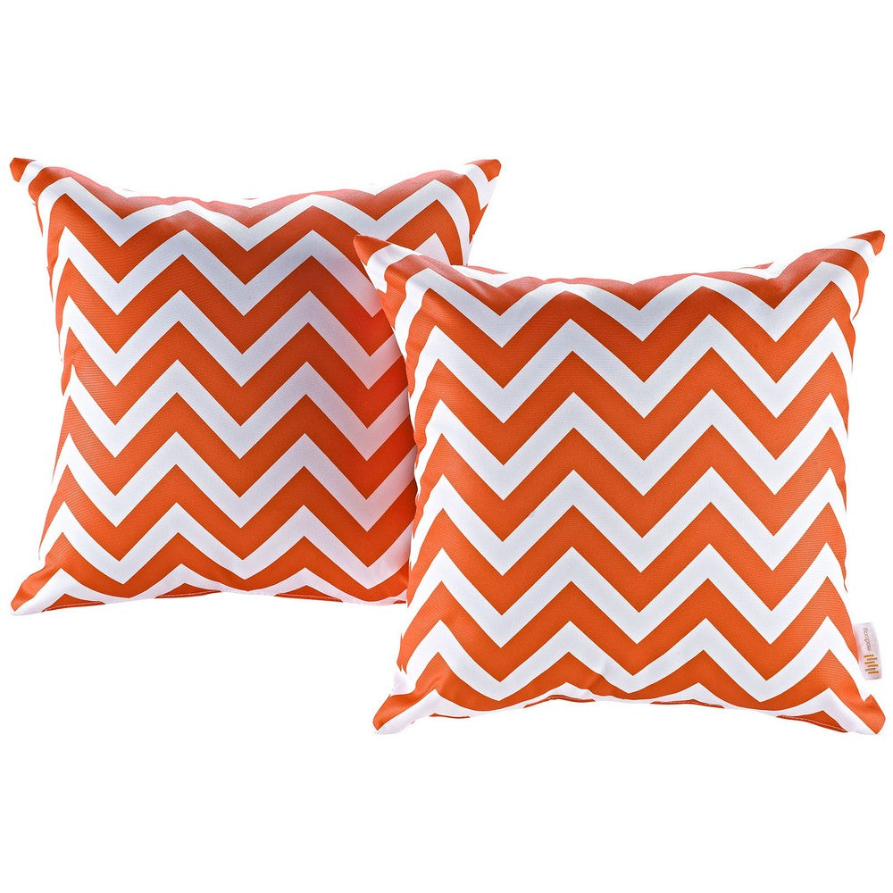 Chevron Two Piece Outdoor Patio Pillow Set  - No Shipping Charges