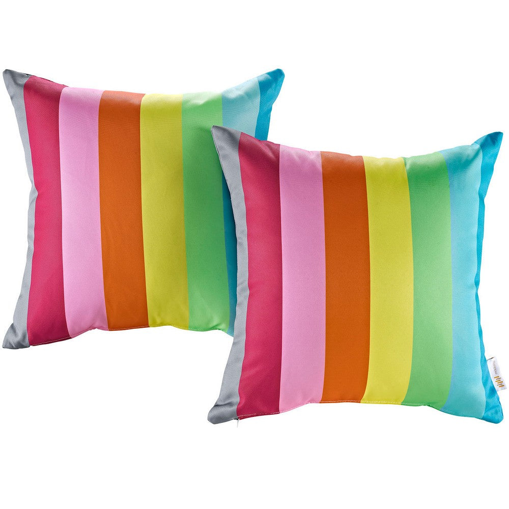 Rainbow Modway Two Piece Outdoor Patio Pillow Set - No Shipping Charges