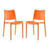 Orange Hipster Dining Side Chair Set of 2  - No Shipping Charges