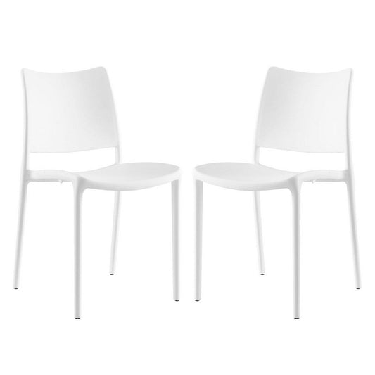 White Hipster Dining Side Chair Set of 2  - No Shipping Charges