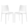 White Hipster Dining Side Chair Set of 2 