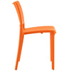 Modway Hipster Contemporary Modern Molded Plastic Stacking Four Dining Chairs in Orange MDY-EEI-2425-ORA-SET