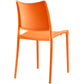 Modway Hipster Contemporary Modern Molded Plastic Stacking Four Dining Chairs in Orange MDY-EEI-2425-ORA-SET