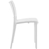 Modway Hipster Contemporary Modern Molded Plastic Stacking Four Dining Chairs in White MDY-EEI-2425-WHI-SET