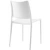 Modway Hipster Contemporary Modern Molded Plastic Stacking Four Dining Chairs in White MDY-EEI-2425-WHI-SET