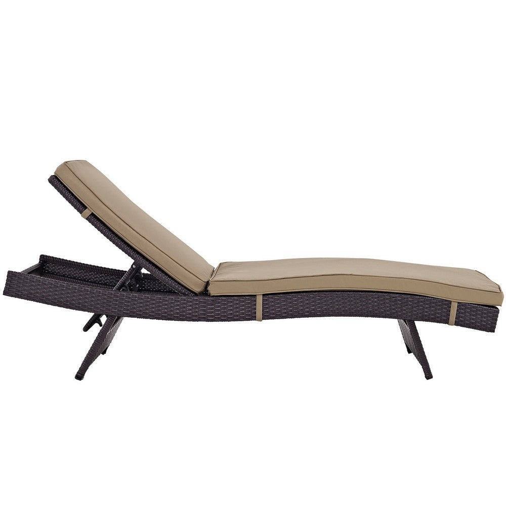 Convene Outdoor Patio Chaise Set of 2 by Modway| Espresso Mocha