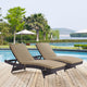 Convene Outdoor Patio Chaise Set of 2 by Modway| Espresso Mocha