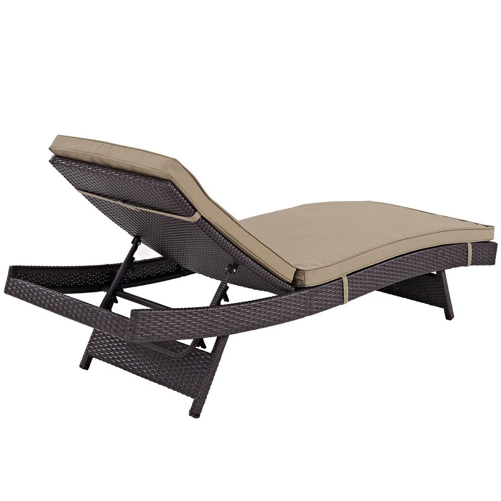Convene Outdoor Patio Chaise Set of 6 by Modway| Espresso Mocha