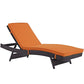 Modway Convene Wicker Rattan Outdoor Patio Chaise Lounge Chairs in Espresso Orange - Set of 6 MDY-EEI-2430-EXP-ORA-SET