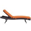 Convene Outdoor Patio Chaise Set of 6 by Modway| Espresso Orange