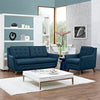 Modway Beguile Mid-Century Modern Loveseat Upholstered Fabric with Loveseat and Armchair in Azure MDY-EEI-2432-AZU-SET