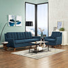 Modway Beguile Mid-Century Modern Sofa Upholstered Fabric with Sofa and Armchair in Azure MDY-EEI-2433-AZU-SET