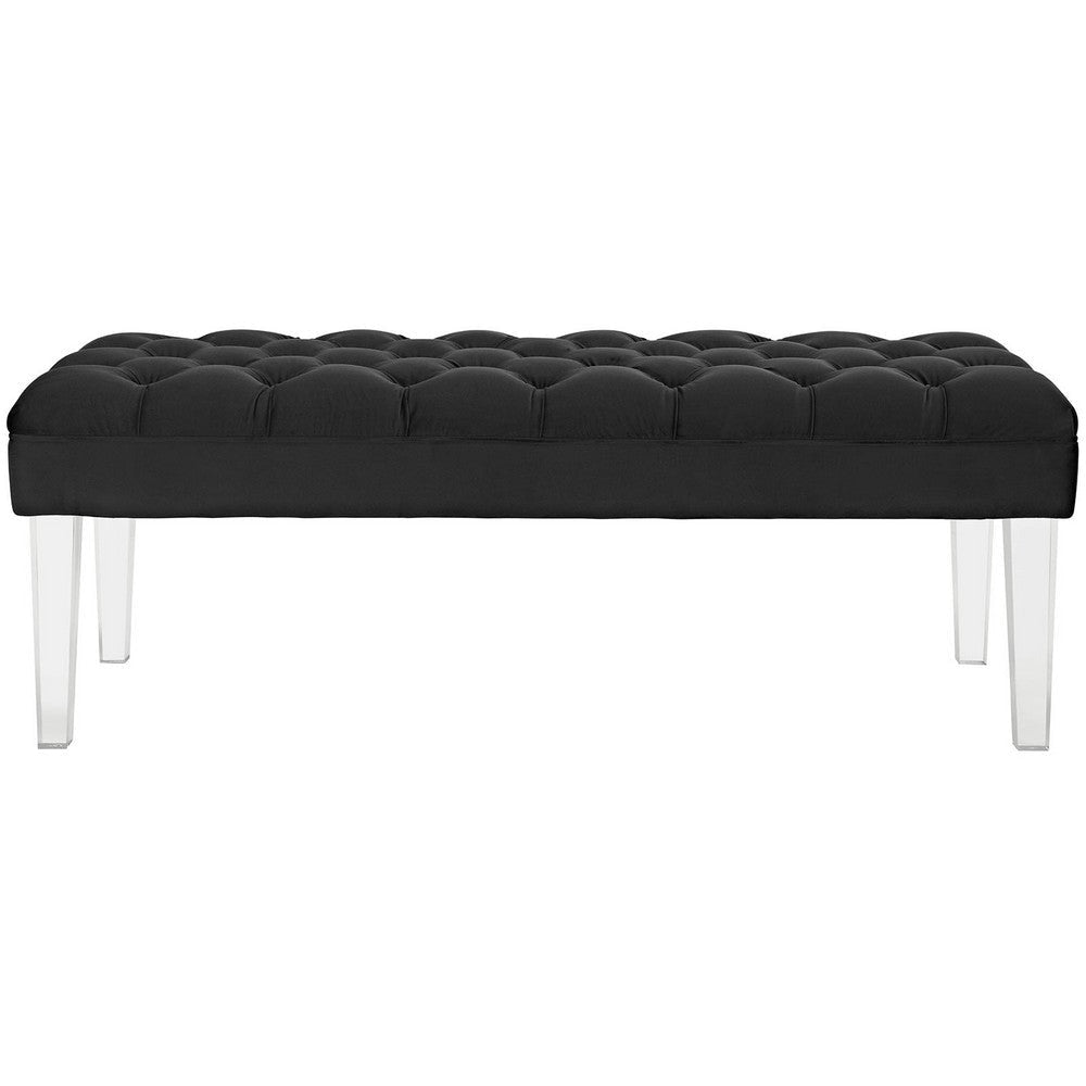 Valet Velvet Bench, Black - No Shipping Charges