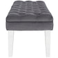 Valet Velvet Bench, Gray  - No Shipping Charges